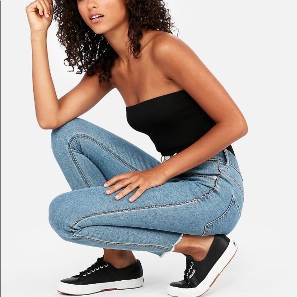 Rhinestone Express High Waisted Jeans